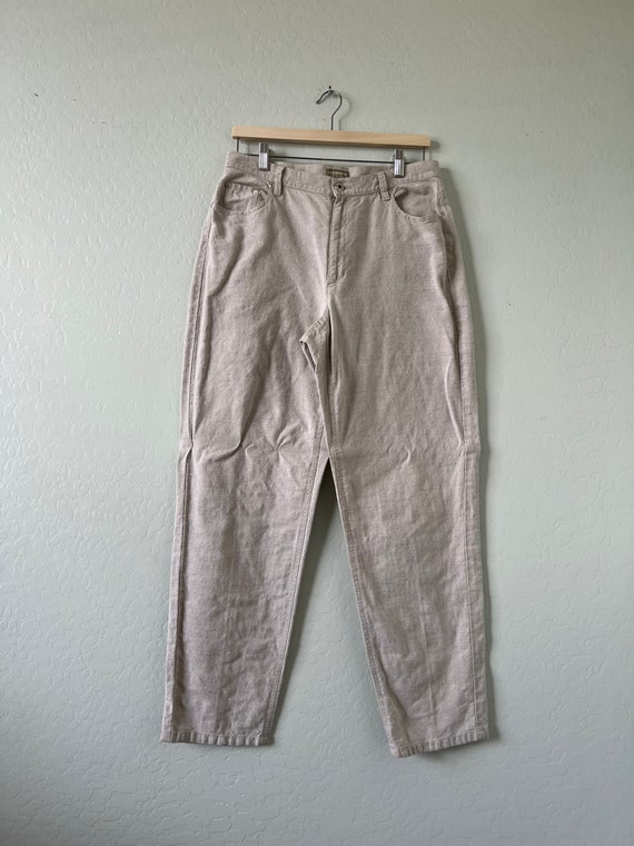 Waist 30 Vintage High Waisted Linen Pants - image 8