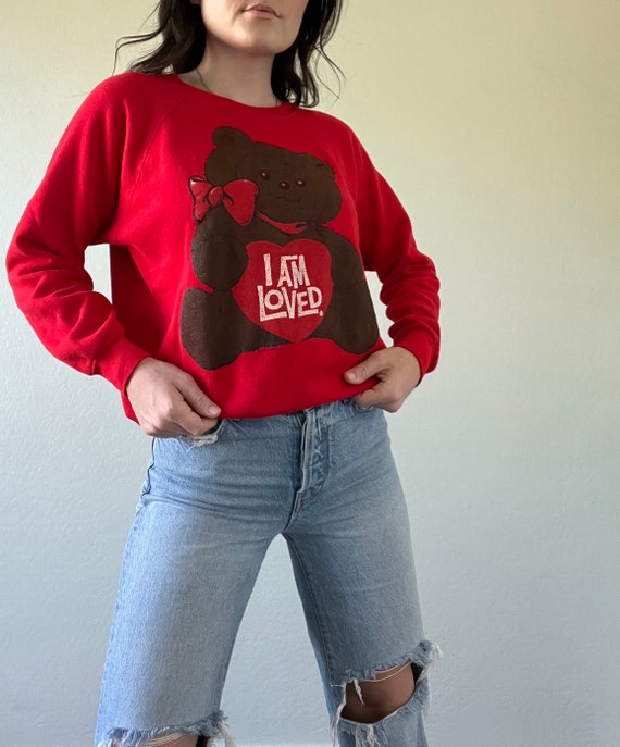 Vintage Teddy Bear Sweatshirt - image 8