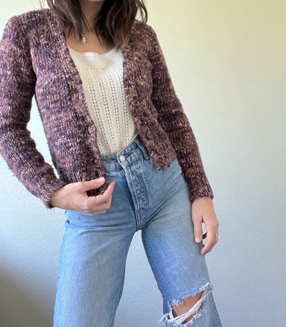 Vintage Cardigan Cropped Sweater