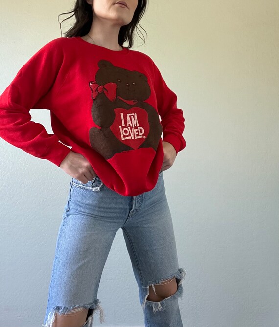 Vintage Teddy Bear Sweatshirt - image 7