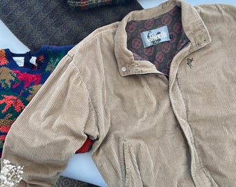 Vintage Wide Wale Corduroy Zipped Jacket - Etsy