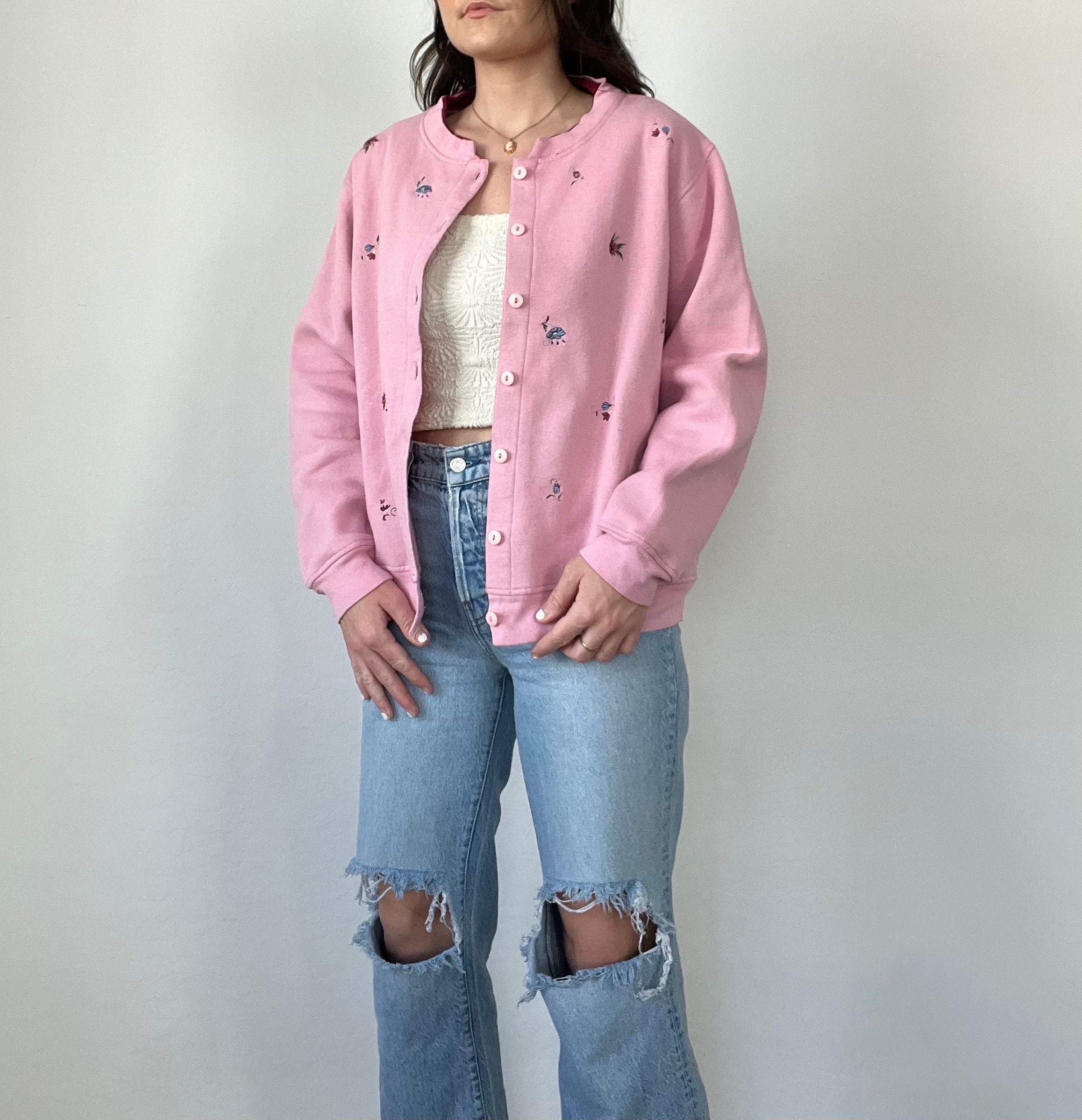 Sweatshirt Cardigan Etsy