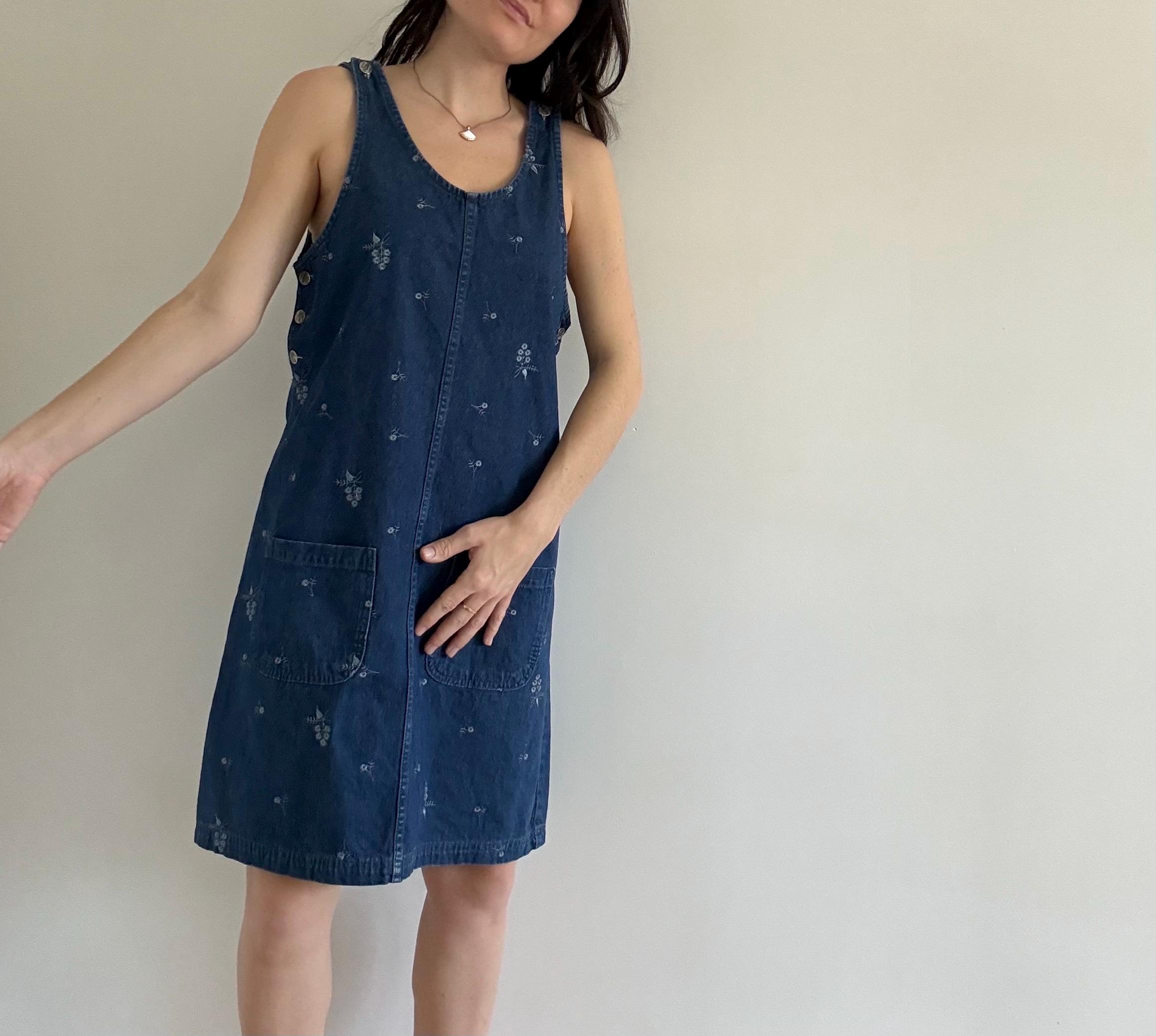 embroidered denim overall dress Vintage Floral Size:6 mo Cute AF Unicorn Femboy kids on king online Maxi dress while the front pocket