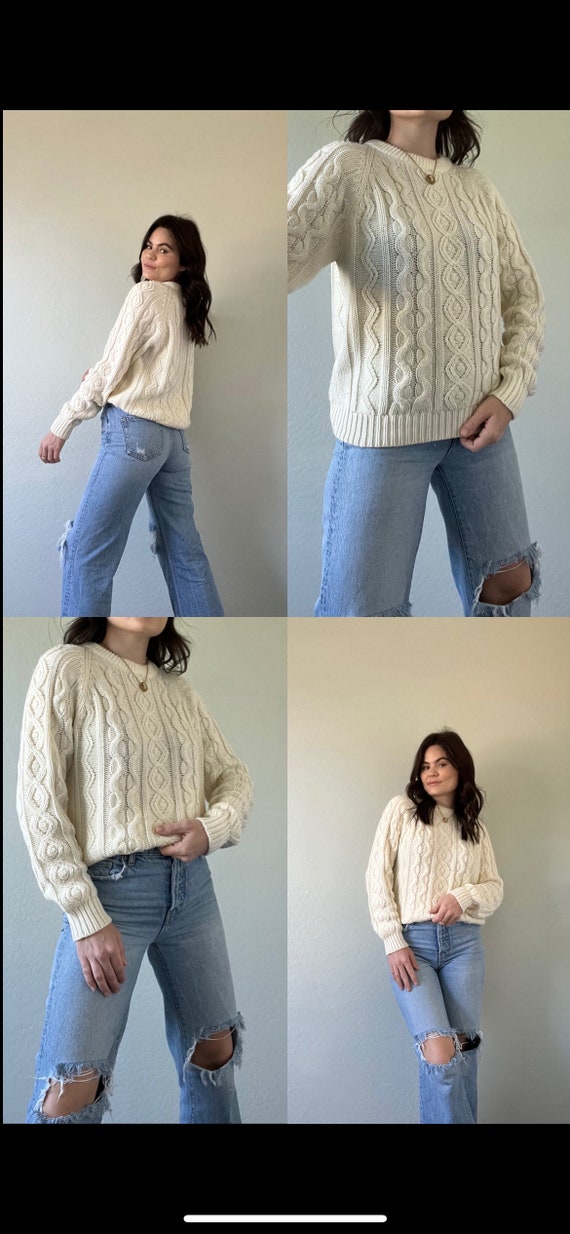 Vintage Cable Knit Sweater - image 9