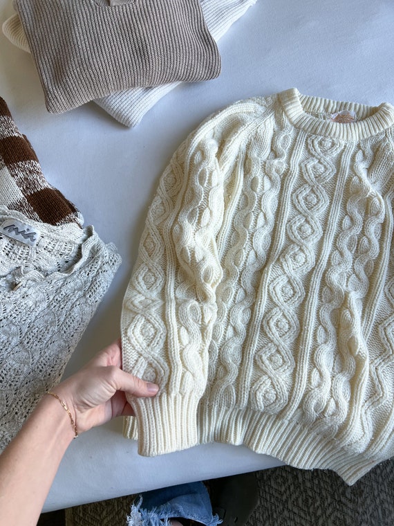 Vintage Cable Knit Sweater - image 10