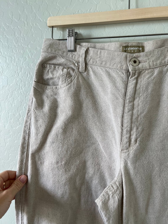 Waist 30 Vintage High Waisted Linen Pants - image 9