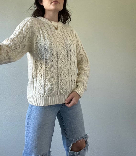 Vintage Cable Knit Sweater - image 5