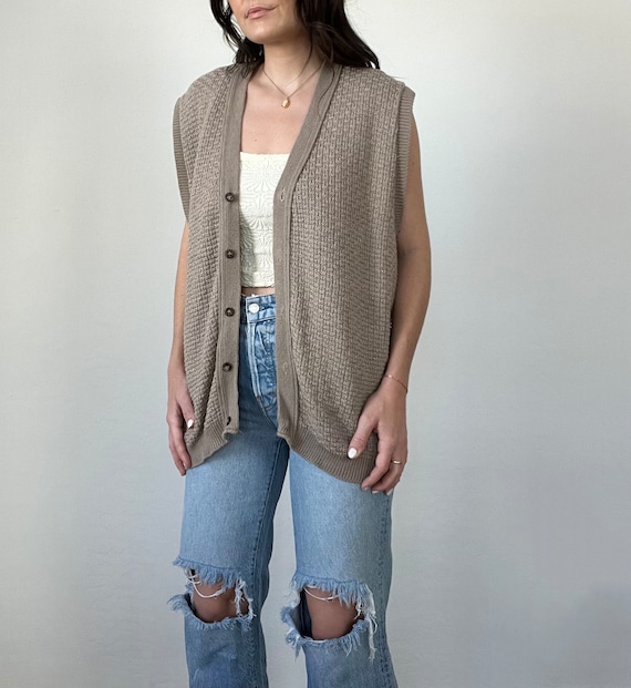 Vintage Chunky Knit Sweater Vest