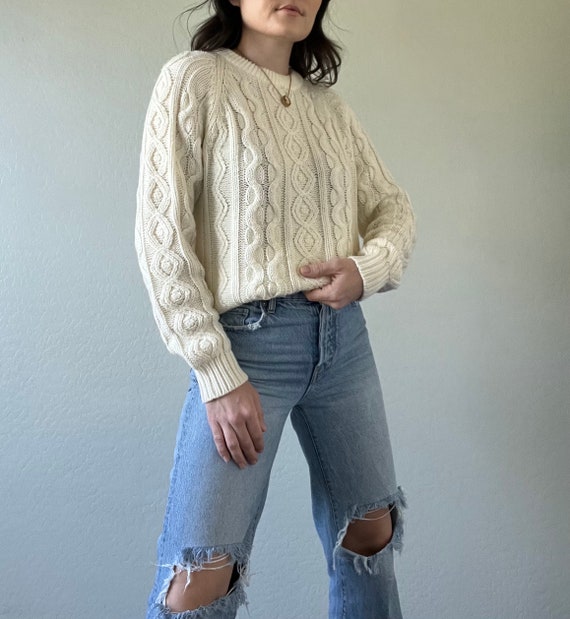 Vintage Cable Knit Sweater - image 3