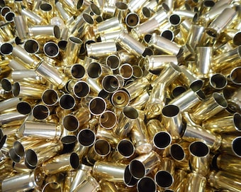 9MM Once Fired Brass 500 + Pieces, Cleaned and Polished. Perfect for Jewelry and Crafts. Supplies, Steampunk, DIY