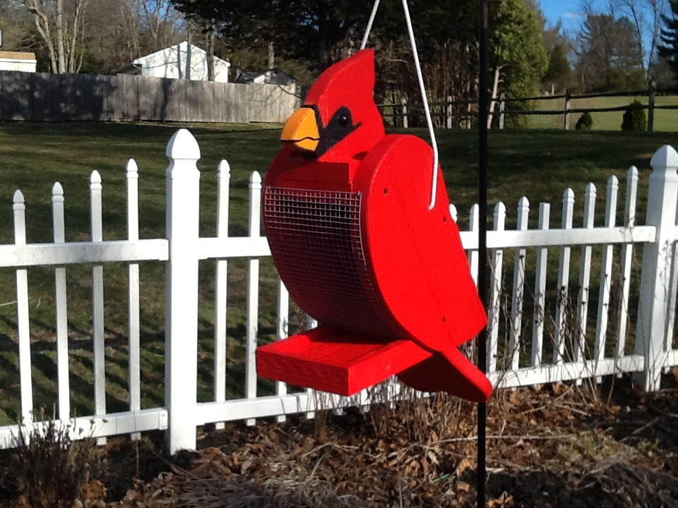 Handcrafted Cardinal Bird Feeder