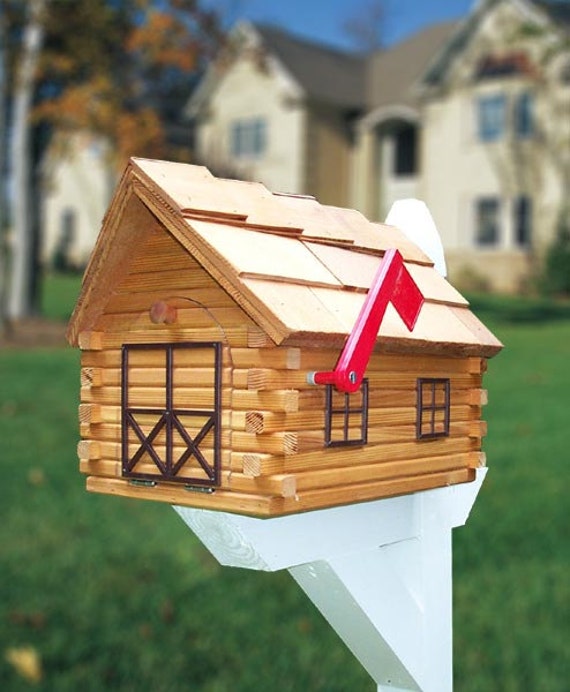 Log Cabin Mailbox Etsy