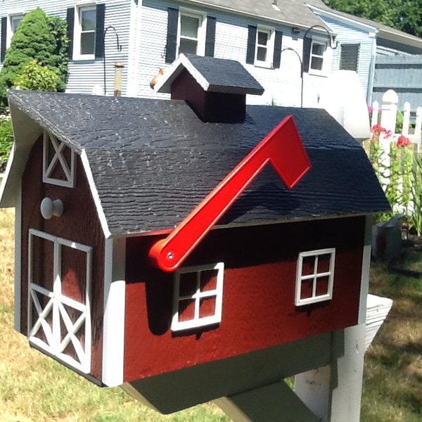 Red Barn Mailbox Etsy