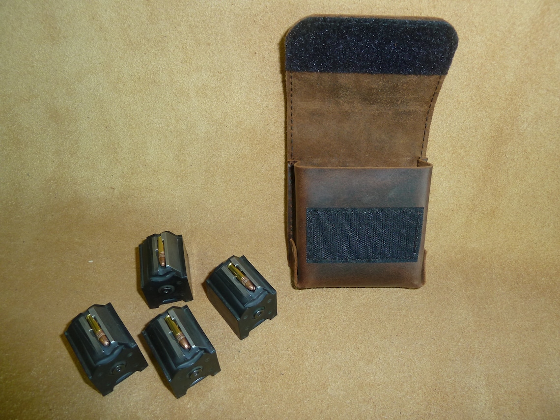 Ruger 10/22 Magazine Leather Belt Pouch. 4 or 8 Ruger 10/22 Etsy
