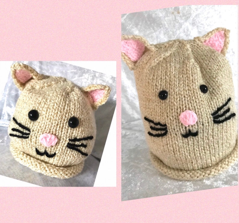 girls hat All sizes Cat hat hand knitted babies hat winter hat Beanie hat