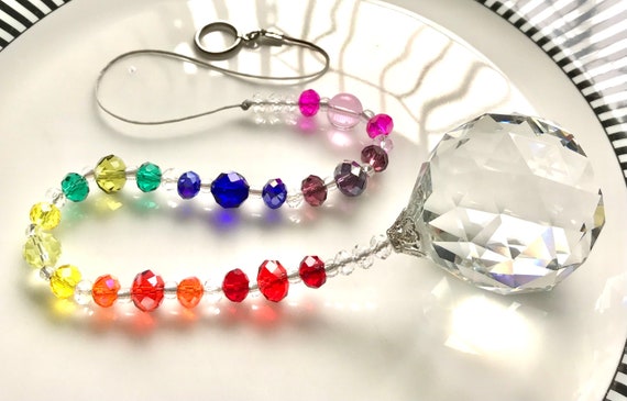 Acchiappasole A Prisma Di Cristallo - Appendito Per Finestre, Crea Arcobaleni, Decorazione Casa - Foto 6