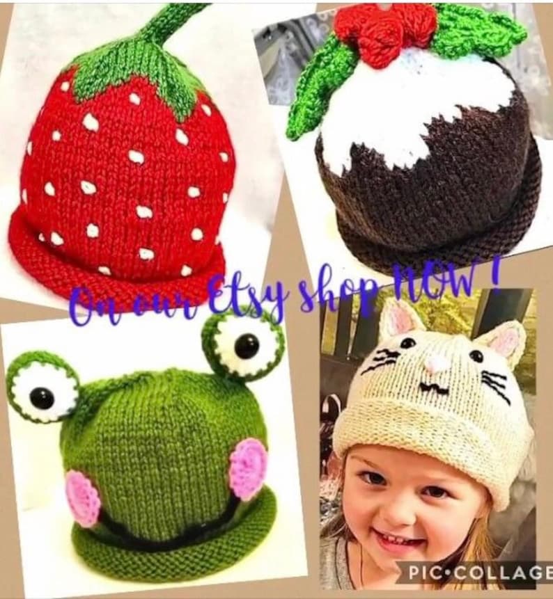girls hat All sizes Cat hat hand knitted babies hat winter hat Beanie hat