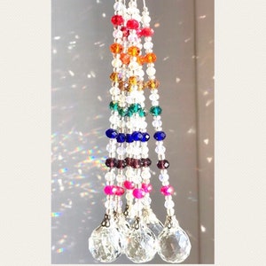 Crystal Sun Catcher Rainbow Maker Window Decor Hanging Prism Pendant Feng Shui Solid Glass Ball Pride Healing