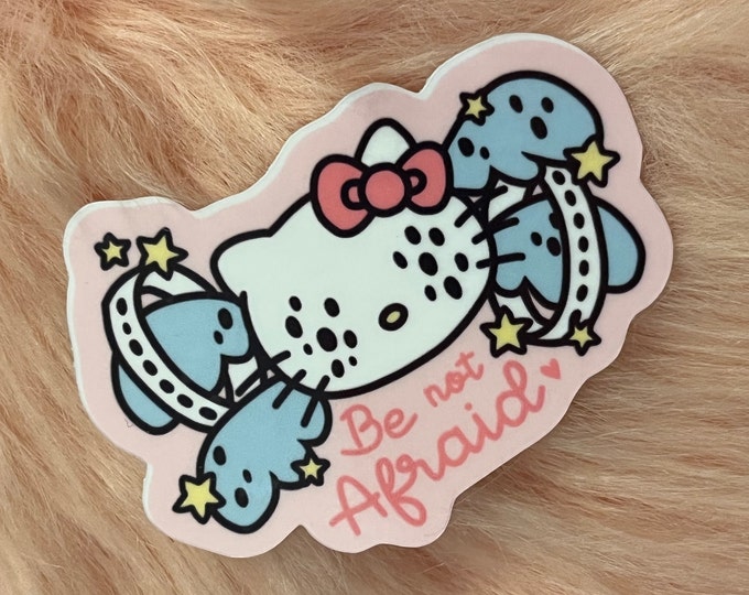 Biblically Accurate Hello Kitty Vinyl Sticker Etsy