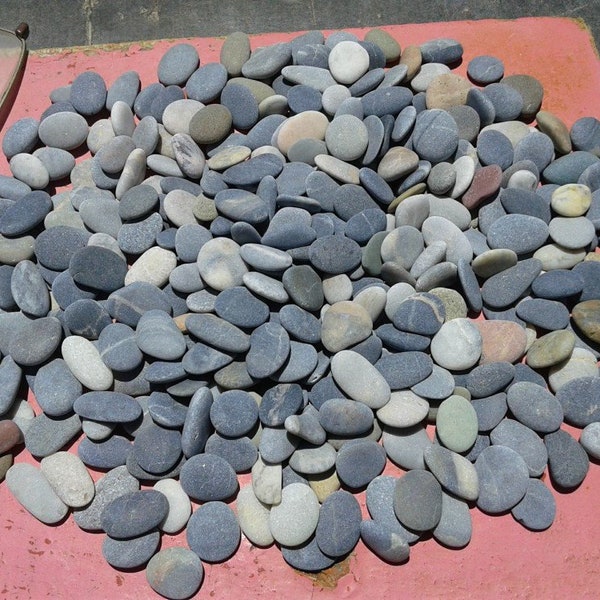 350 natural sea beads. Well-chosen small/tiny beach stones 0.3"- 0.5"[0.75-1.3cm]. Beach pebbles for various crafts and jewelry making.