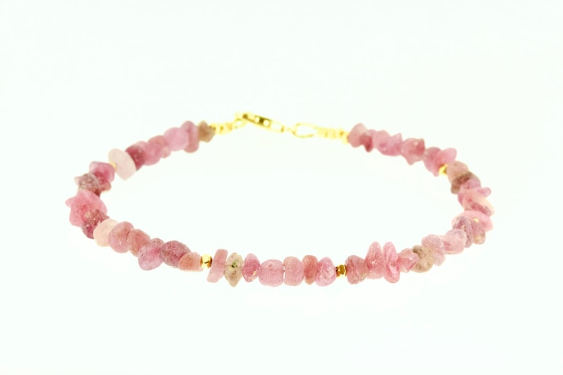 Raw Pink Sapphire BraceletPink SapphiresPink Gemstone BraceletPink Sapphire JewelryHandmade JewelryValentine/'s Gift for HerUK Seller