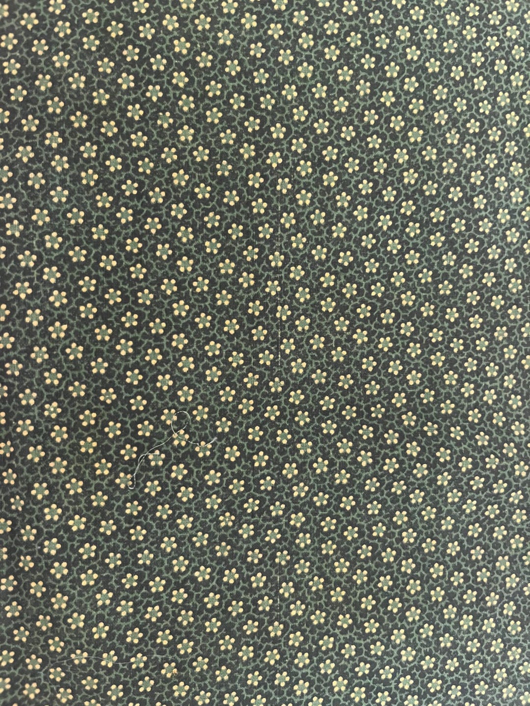 Back in Time Textiles Two Pieces of 19th Century Calico Green Fabric ...