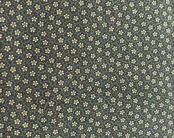 Back In Time Textiles Two pieces of 19th century calico green fabric calico fabric great for quilting crafts doll dresses