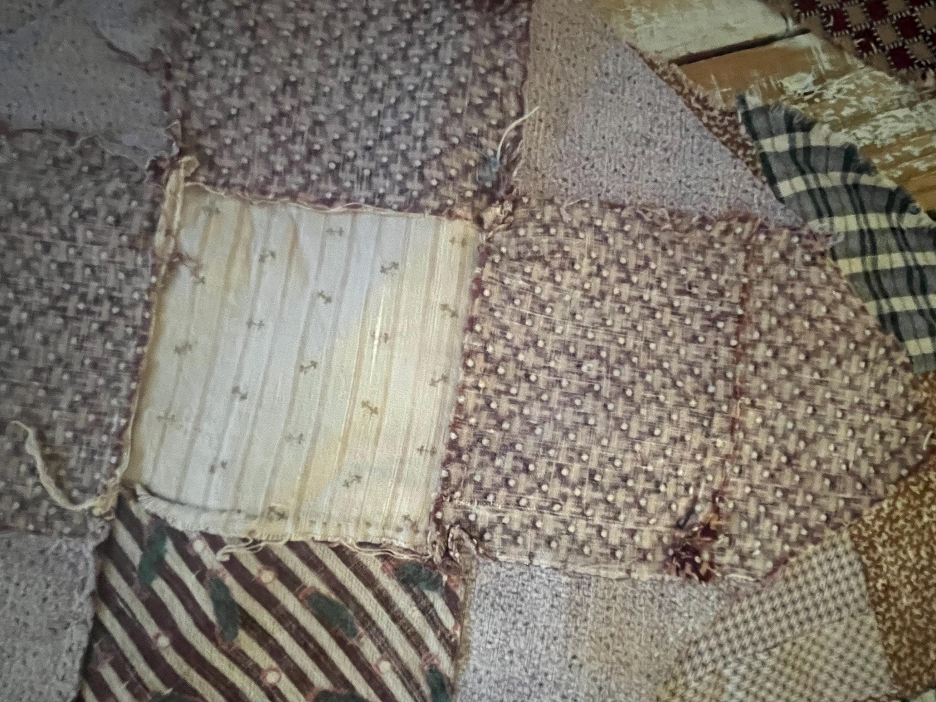 Back in Time Textiles! 4 Antique 1850 Quilt Blocks Crafts Calico ...