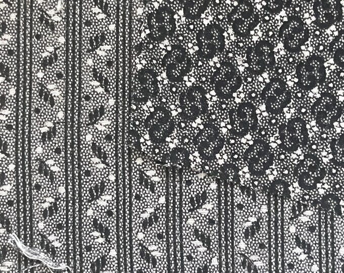 Back in Time Textiles Antique 1890-1910 Black on White Mourning Prints ...