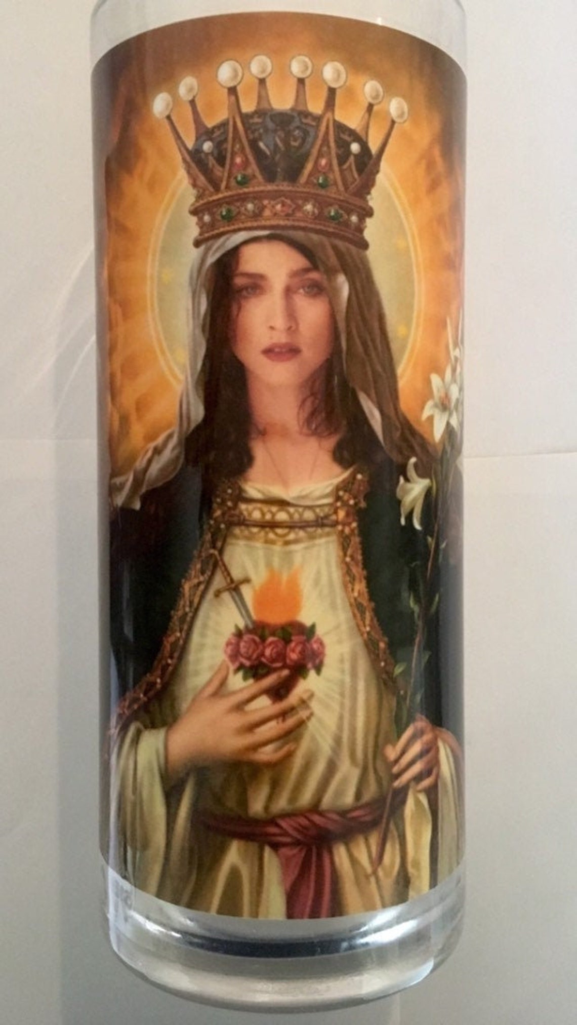 NEW Madonna Patron Saint Candle Homemade Etsy