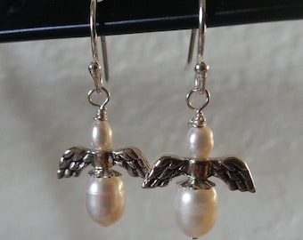 Sterling Silver Angel Earrings