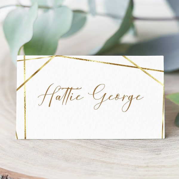 Gold Place Card - Etsy