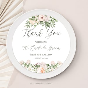 EDITABLE Cream Rose Flower Wedding Charger Plate Insert White Flowers Wedding Charger Plate Card Insert Wedding Baby Shower Insert 0172
