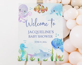 Under the Sea Baby Shower Welcome Sign (Digital Download)