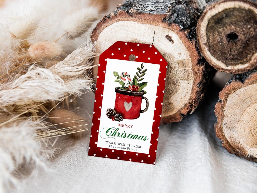 Editable Christmas Thank You Tags Holiday Gift Tags Warm &amp; Cozy Gift ...