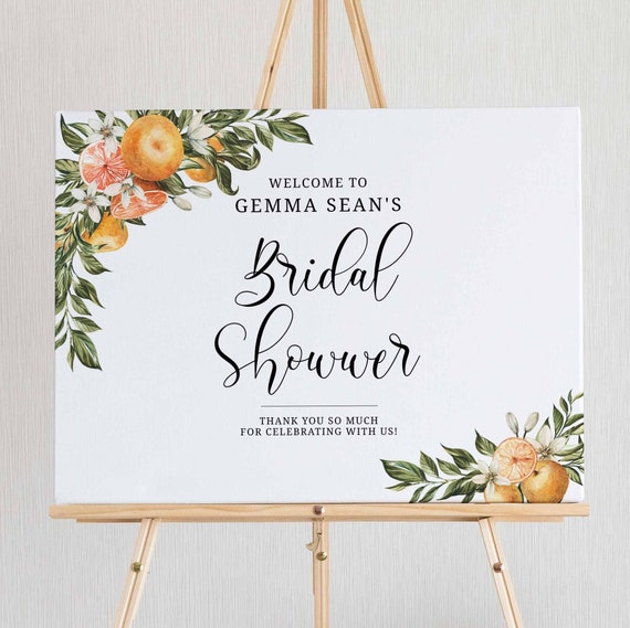 Summer welcome wedding sign Printable citrus wedding welcome sign template Edit in Corjl Orange wedding welcome sign