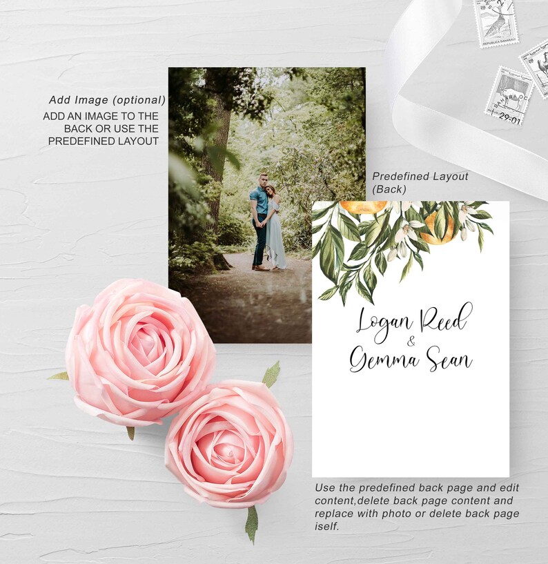 Orange Wedding Invitation Template 0031 Printable Marriage Invite Templett Citrus Editable Invitation INSTANT Download Citrus Wedding