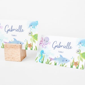 EDITABLE Under the Sea Place Cards Template