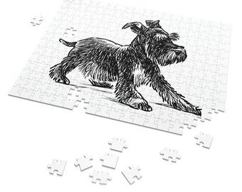 Unique gifts for Schnauzer Dog Lovers Schnauzer Jigsaw Puzzle (252, 500, 1000 Pieces)