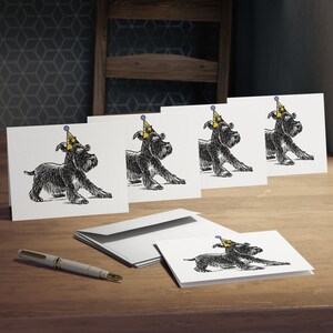 Schnauzer Birthday Cards Unique Gift Multi-Design Greeting Cards (5-Pack)