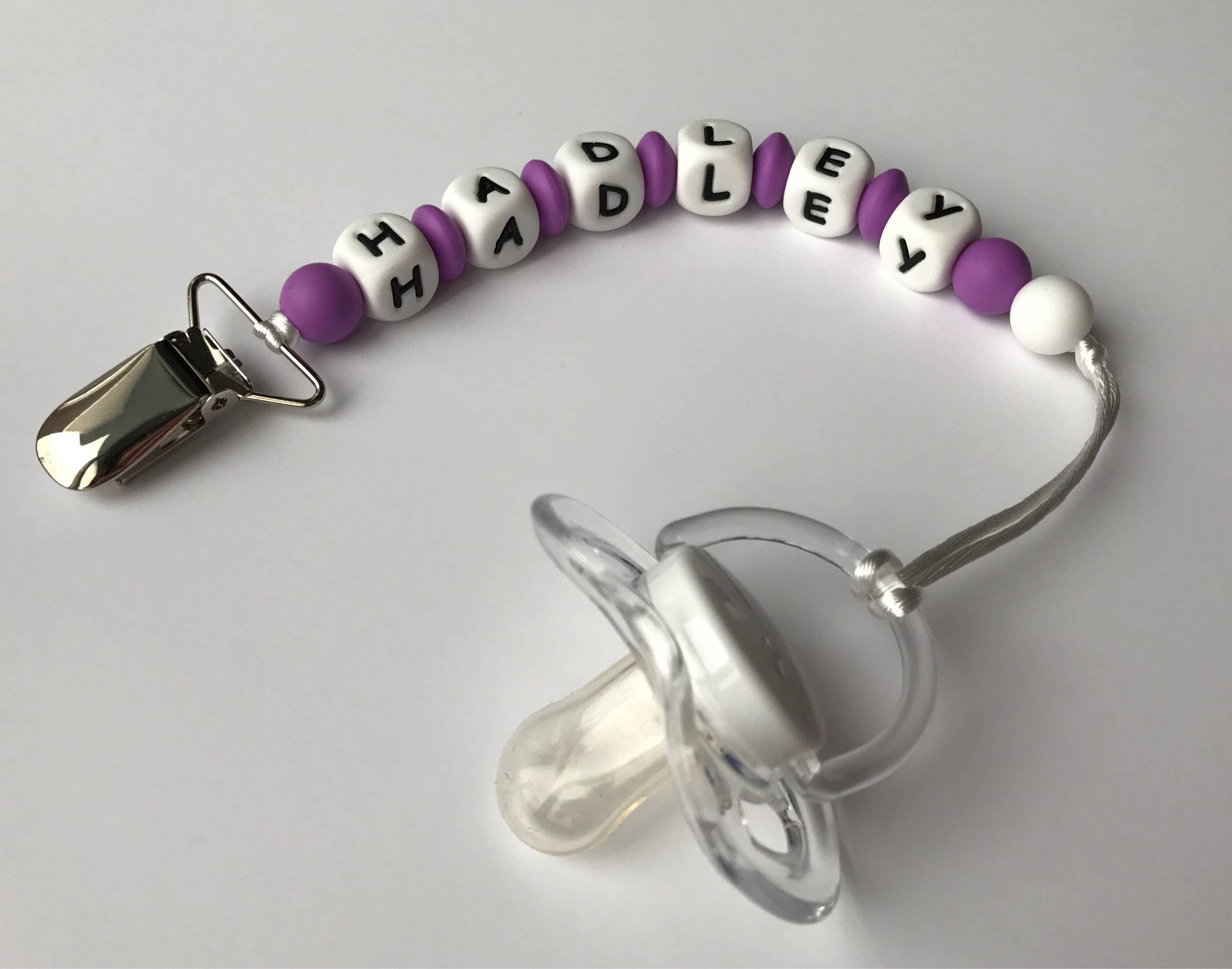 Personalized Silicone Pacifier Clip Baby Girl / Baby Boy Etsy