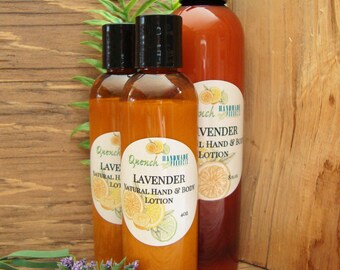 Natural Body Lotion: Natural and organic lavender hand and body skin care, dry skin lotion