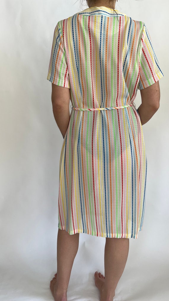 Rainbow Striped Day Dress - image 4