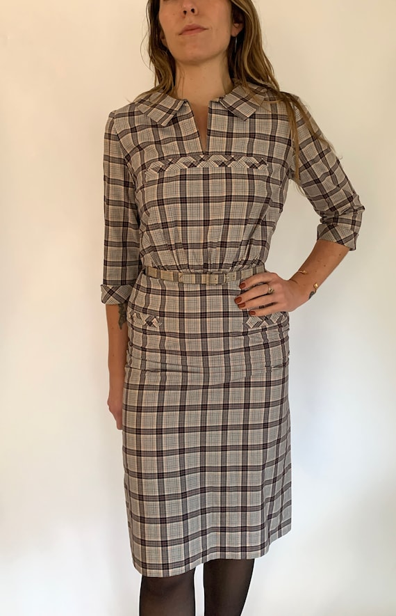 1950s Plaid Robert Leonard Dress - image 2