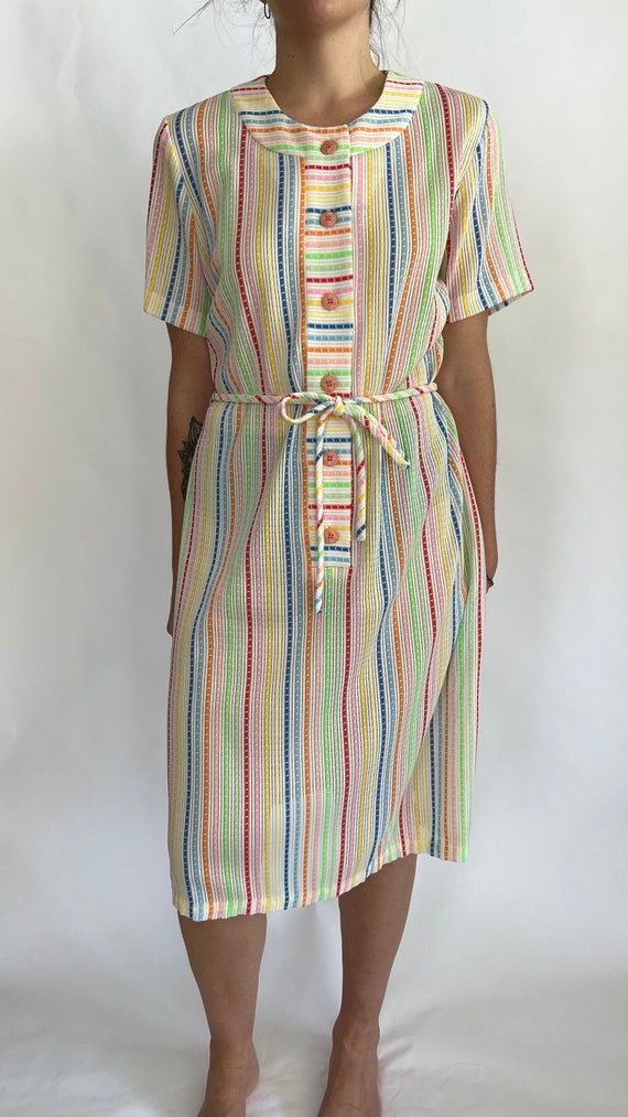 Rainbow Striped Day Dress