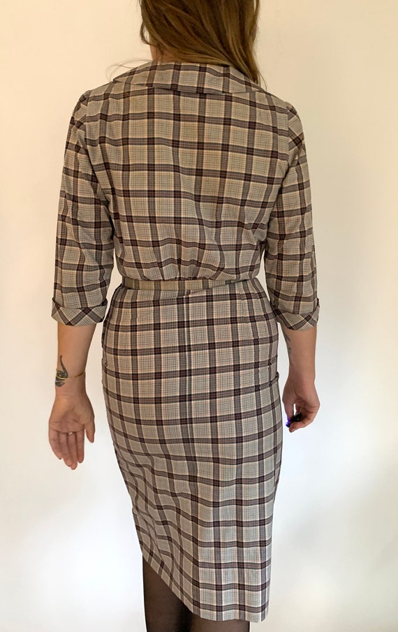 1950s Plaid Robert Leonard Dress - image 4