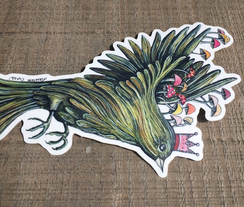 Vinyl Bird Sticker Illustration Sticker Bumper Sticker Waterproof Sticker Water Bottle Sticker Bird Sticker