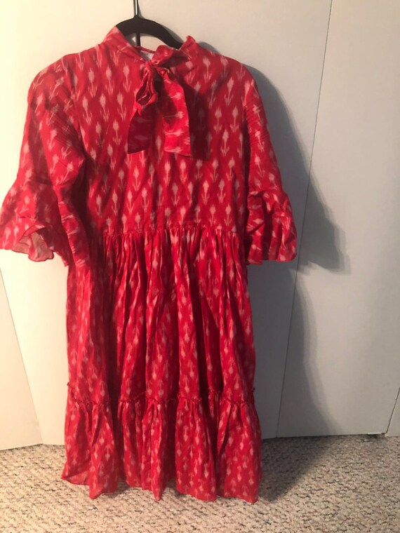 ikkat long frocks for kids