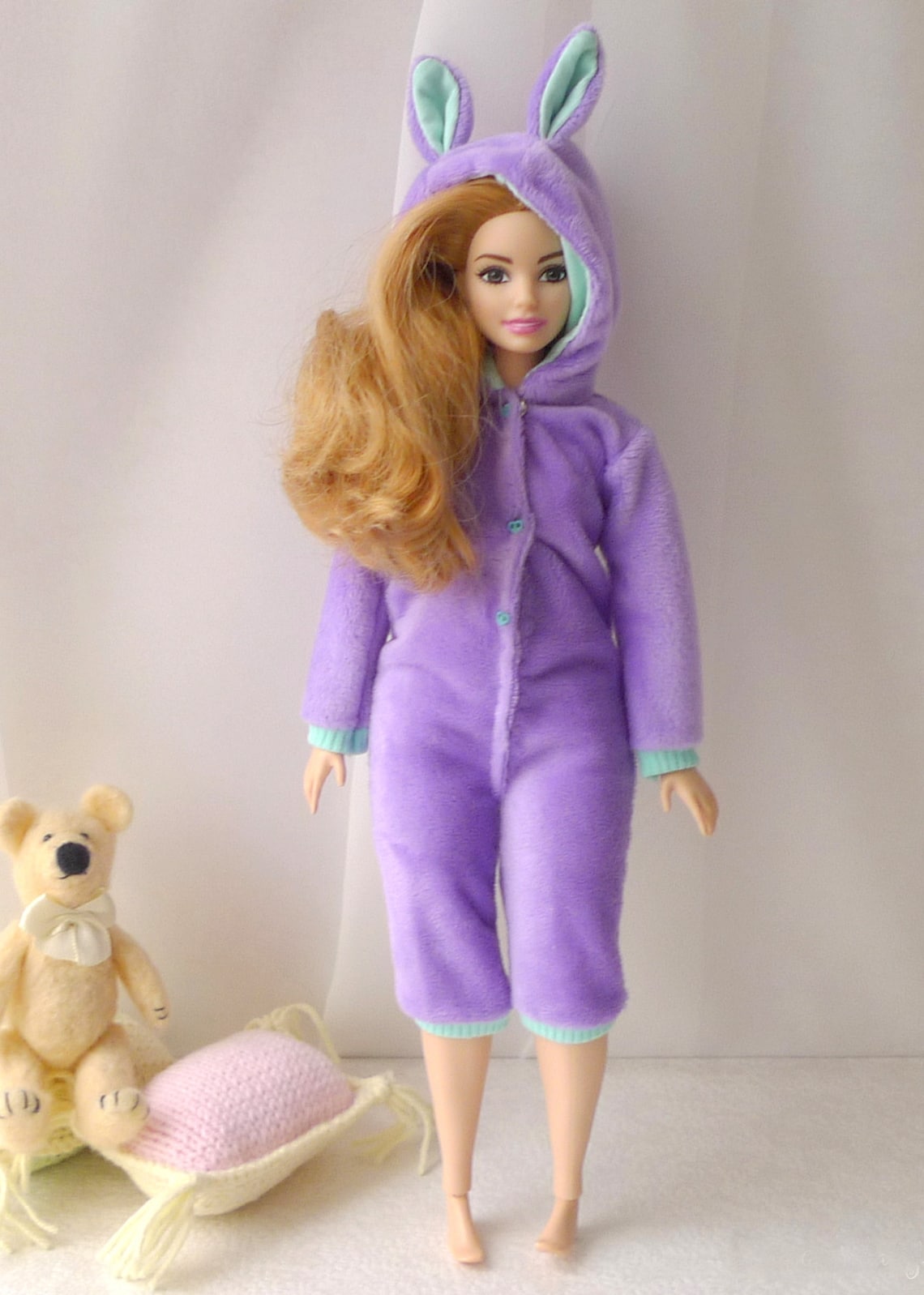 Purple Barbie pajamas Curvy Standard Kigurumi Barbie jumpsiut Etsy