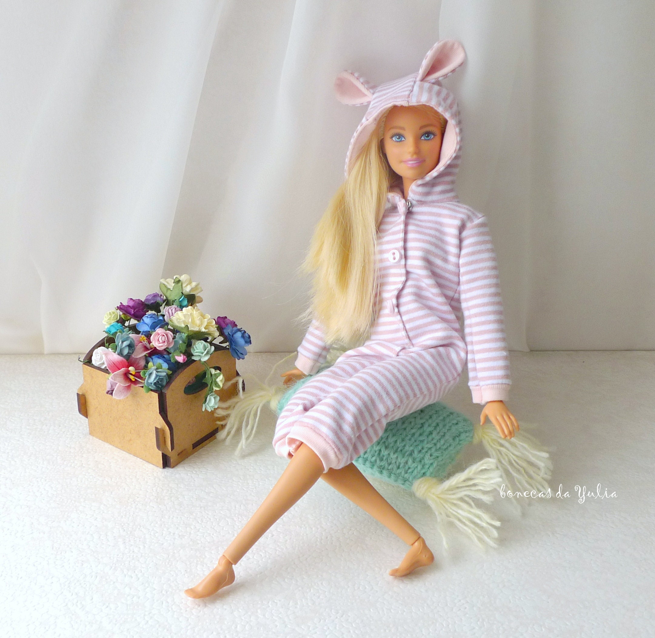 Stiped Barbie pajamas Curvy Standard Kigurumi Barbie jumpsiut Etsy